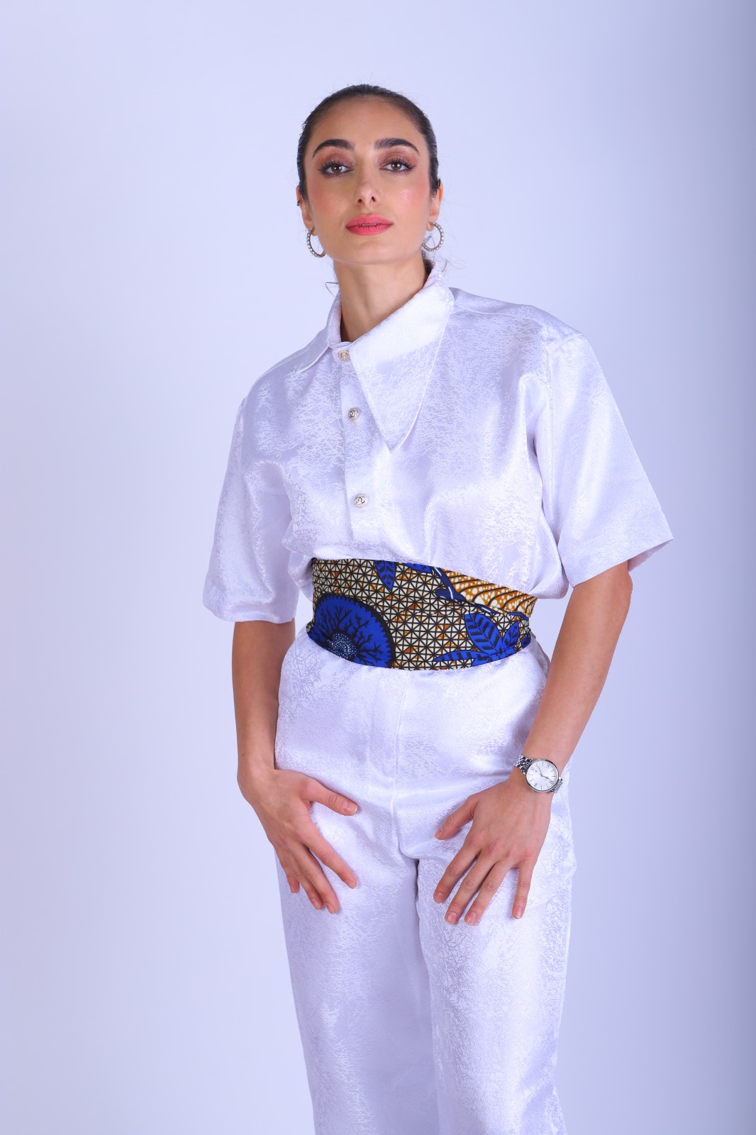 Ivoire — Brocade with Ankara Obi