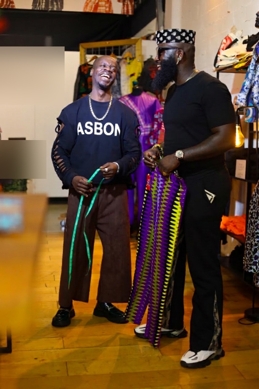 In the studio — moments between fittings