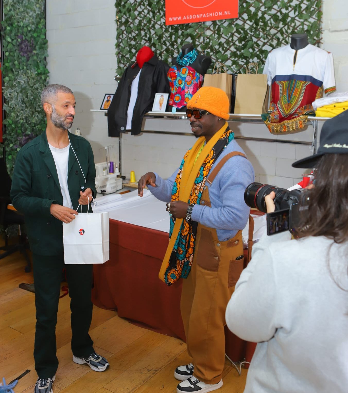 Tofik Dibi visiting Asbon Fashion
